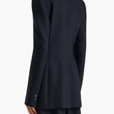 Khaite - Naran Jacket in Navy and White Stripe