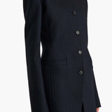 Khaite - Naran Jacket in Navy and White Stripe