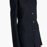 Khaite - Naran Jacket in Navy and White Stripe