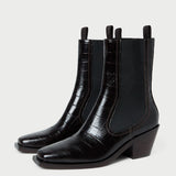 Loeffler Randall - Nat Crocodile Leather Ankle Boot