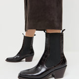 Loeffler Randall - Nat Crocodile Leather Ankle Boot