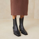 Loeffler Randall - Nat Black Mid Western Boot