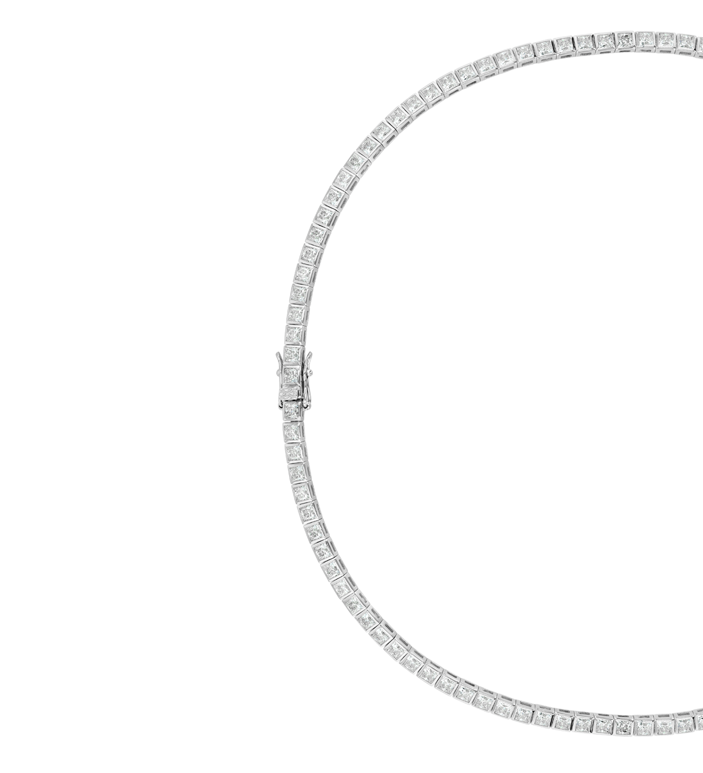 Dorsey - AXELLE BEZEL NECKLACE, STERLING SILVER