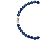 Dorsey - 14K YELLOW GOLD BAGUETTE LAB DIAMOND BLUE TIGER'S EYE NECKLACE