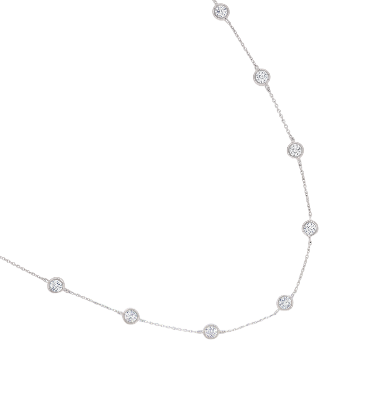 Dorsey - CLEMENCE NECKLACE IN 1.50CTS MOISSANITE, STERLING SILVER