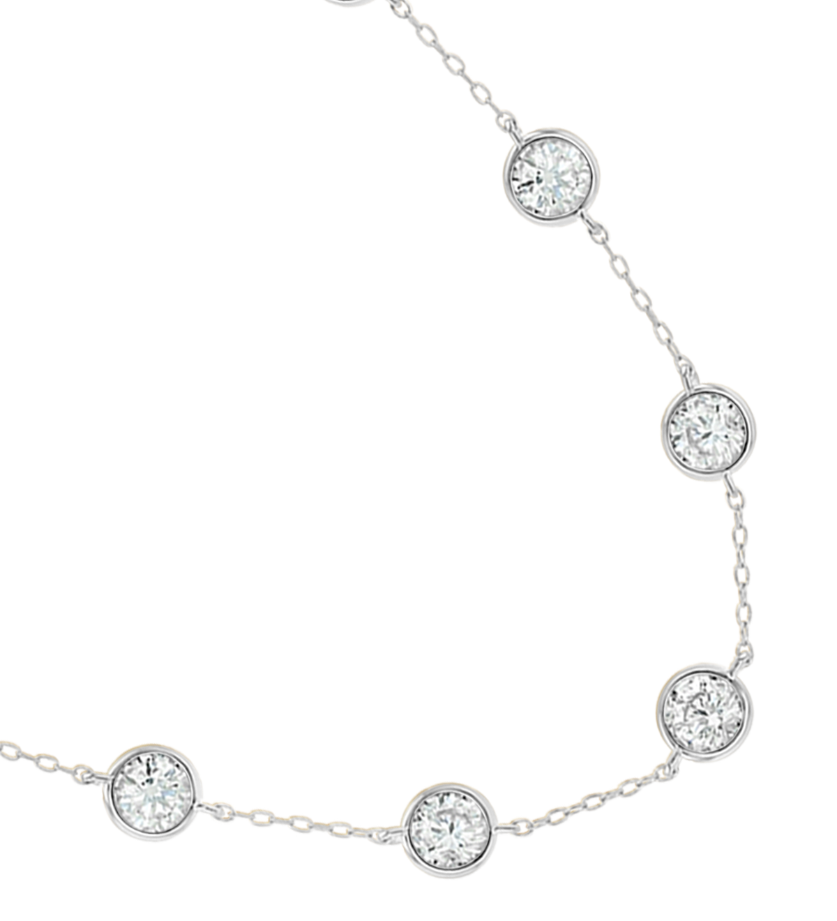 Dorsey - CLEMENCE NECKLACE IN 7.50CTS MOISSANITE, STERLING SILVER