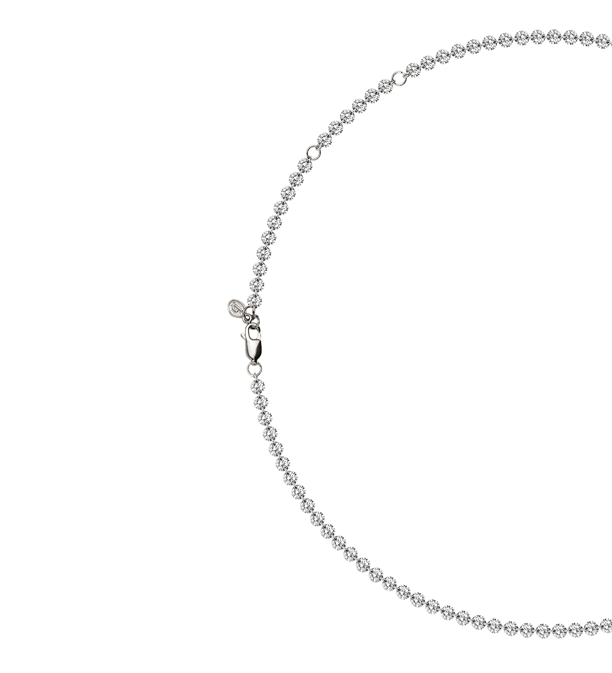 Dorsey - FLOATING ETERNITY NECKLACE IN 3.5MM MOISSANITE, STERLING SILVER