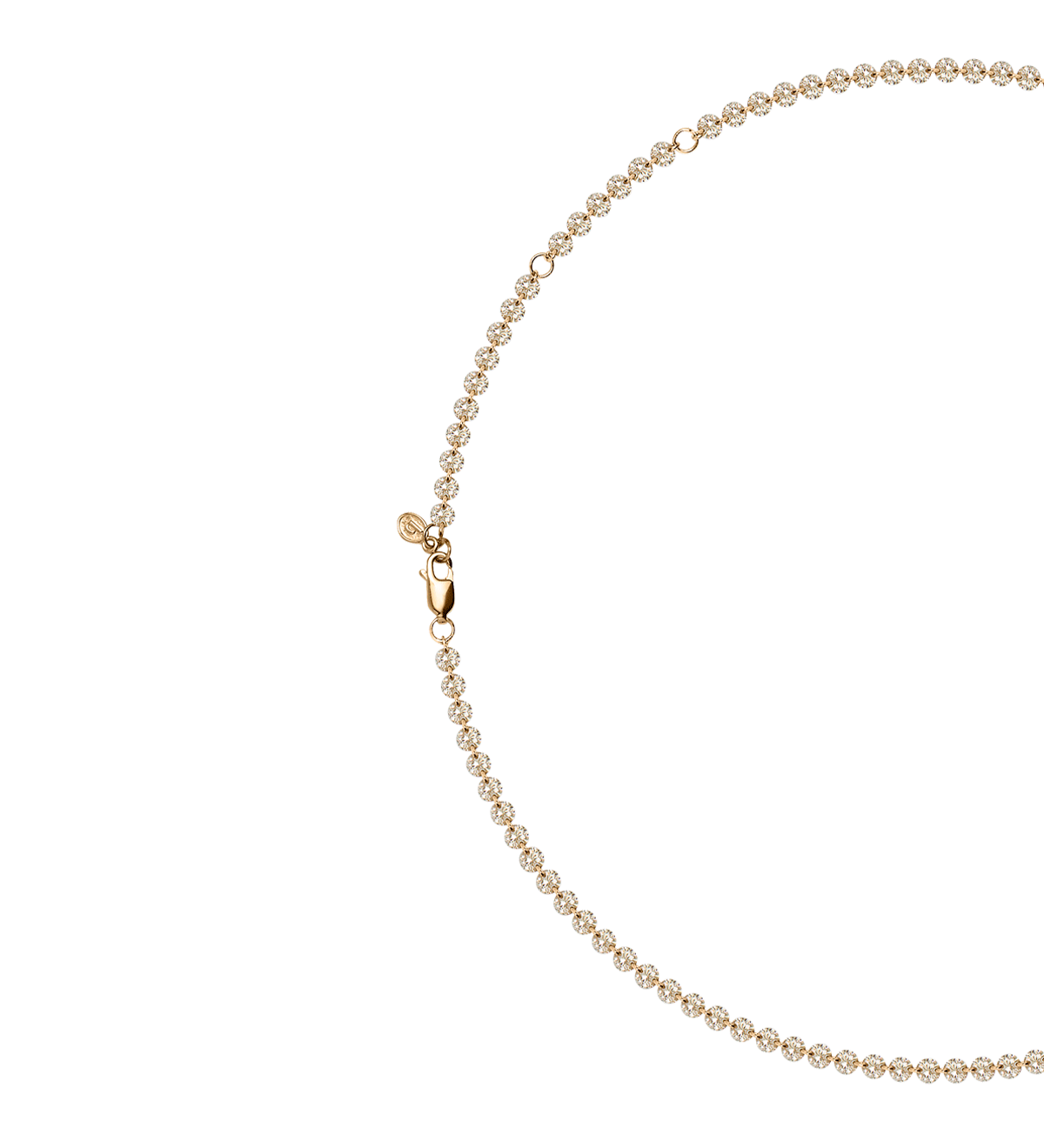 Dorsey - FLOATING ETERNITY NECKLACE IN 3.5MM HONEY MOISSANITE, 18K GOLD VERMEIL