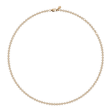 Dorsey - FLOATING ETERNITY NECKLACE IN 3.5MM HONEY MOISSANITE, 18K GOLD VERMEIL