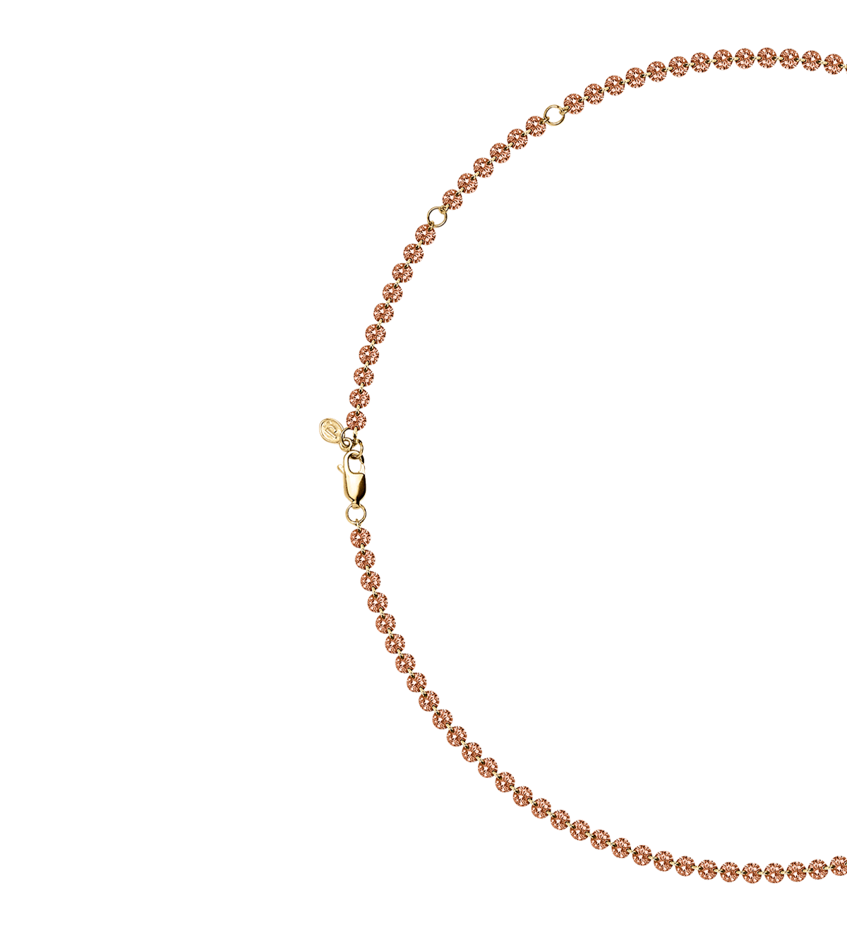 Dorsey - FLOATING ETERNITY NECKLACE IN 3.5MM NANO MORGANITE, 18K GOLD VERMEIL