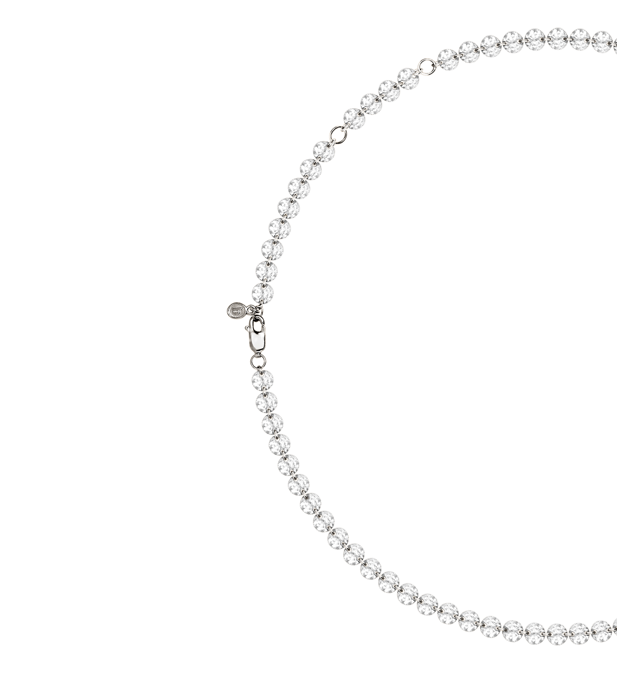 Dorsey - FLOATING ETERNITY NECKLACE IN 5MM MOISSANITE, STERLING SILVER