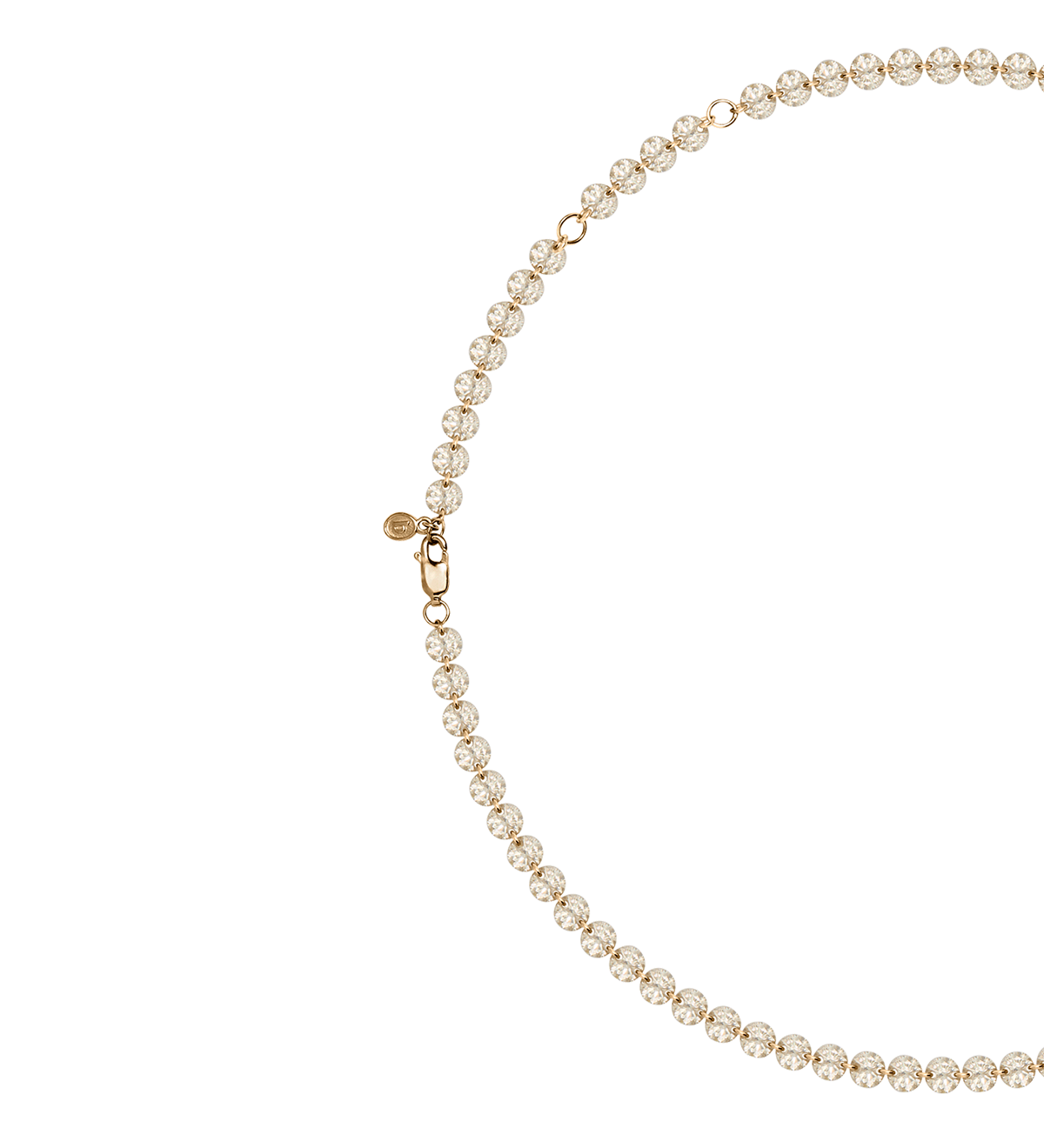 Dorsey - FLOATING ETERNITY NECKLACE IN 5MM HONEY MOISSANITE, 18K GOLD VERMEIL