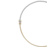 Dorsey - JAMES TWO - TONE GRADUATED BEZEL RIVIÈRE NECKLACE IN MOISSANITE, 14K GOLD VERMEIL, STERLING SILVER