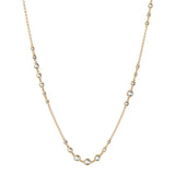 Dorsey - GRADUATED CLEMENCE NECKLACE, LAB WHITE SAPPHIRE, GOLD