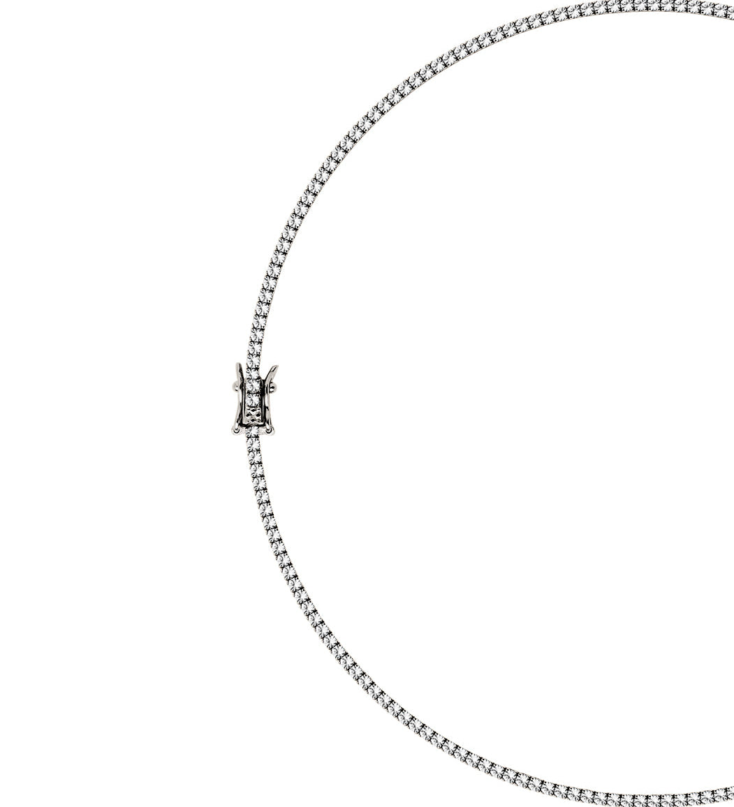 Dorsey - KATE RIVIÈRE NECKLACE IN 2MM MOISSANITE, STERLING SILVER