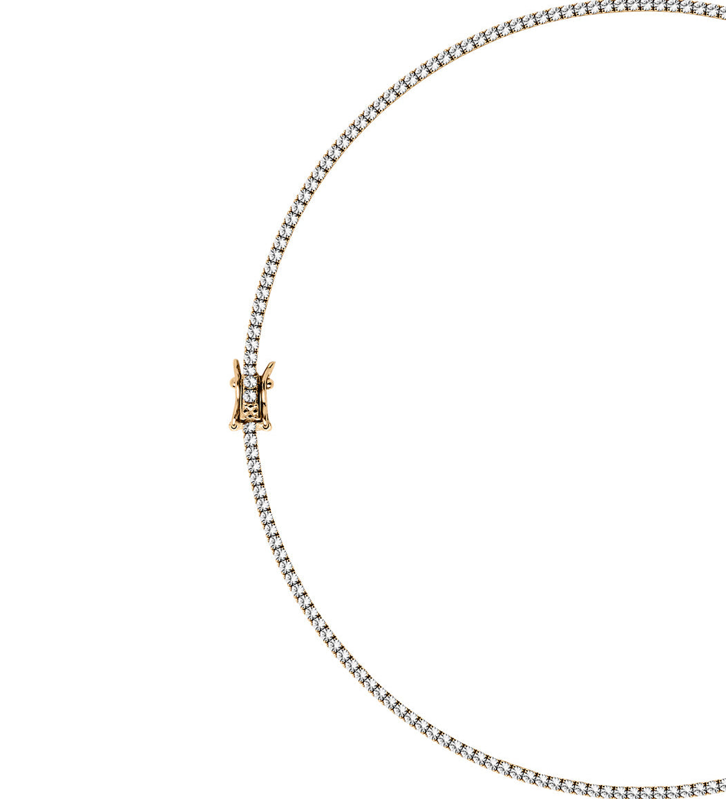 Dorsey - KATE RIVIÈRE NECKLACE IN 2MM MOISSANITE, 18K GOLD VERMEIL