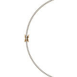 Dorsey - KATE RIVIÈRE NECKLACE IN 2MM MOISSANITE, 18K GOLD VERMEIL