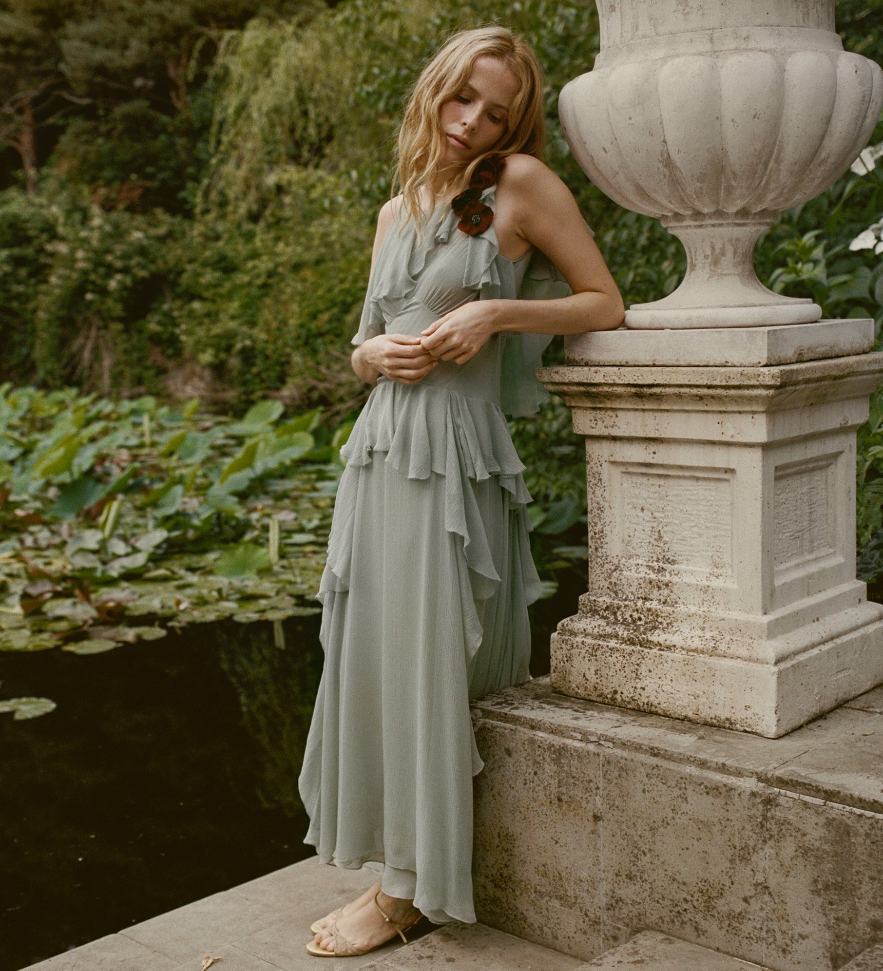 DOEN - NELIDA DRESS - - GREEN JASPER