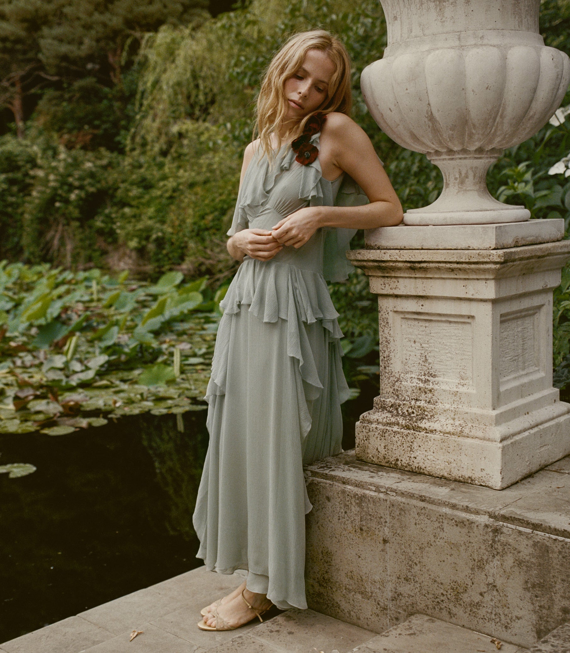 DOEN - NELIDA DRESS - - GREEN JASPER