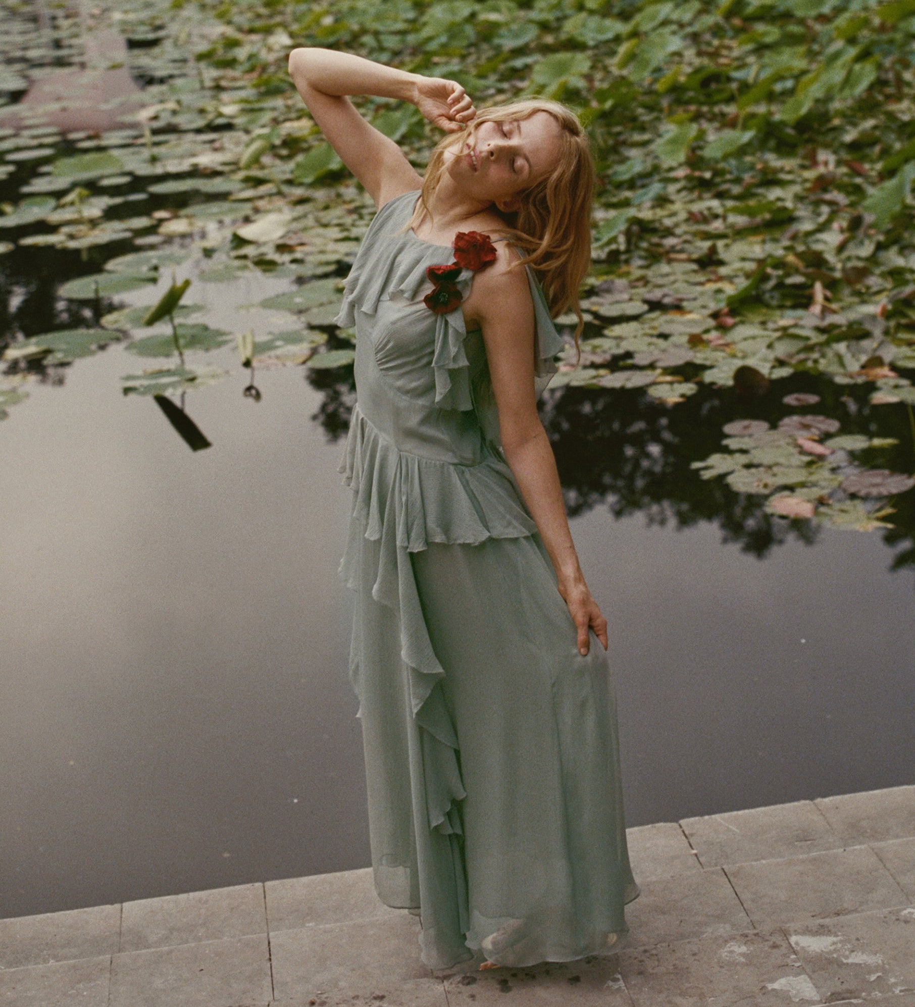 DOEN - NELIDA DRESS - - GREEN JASPER