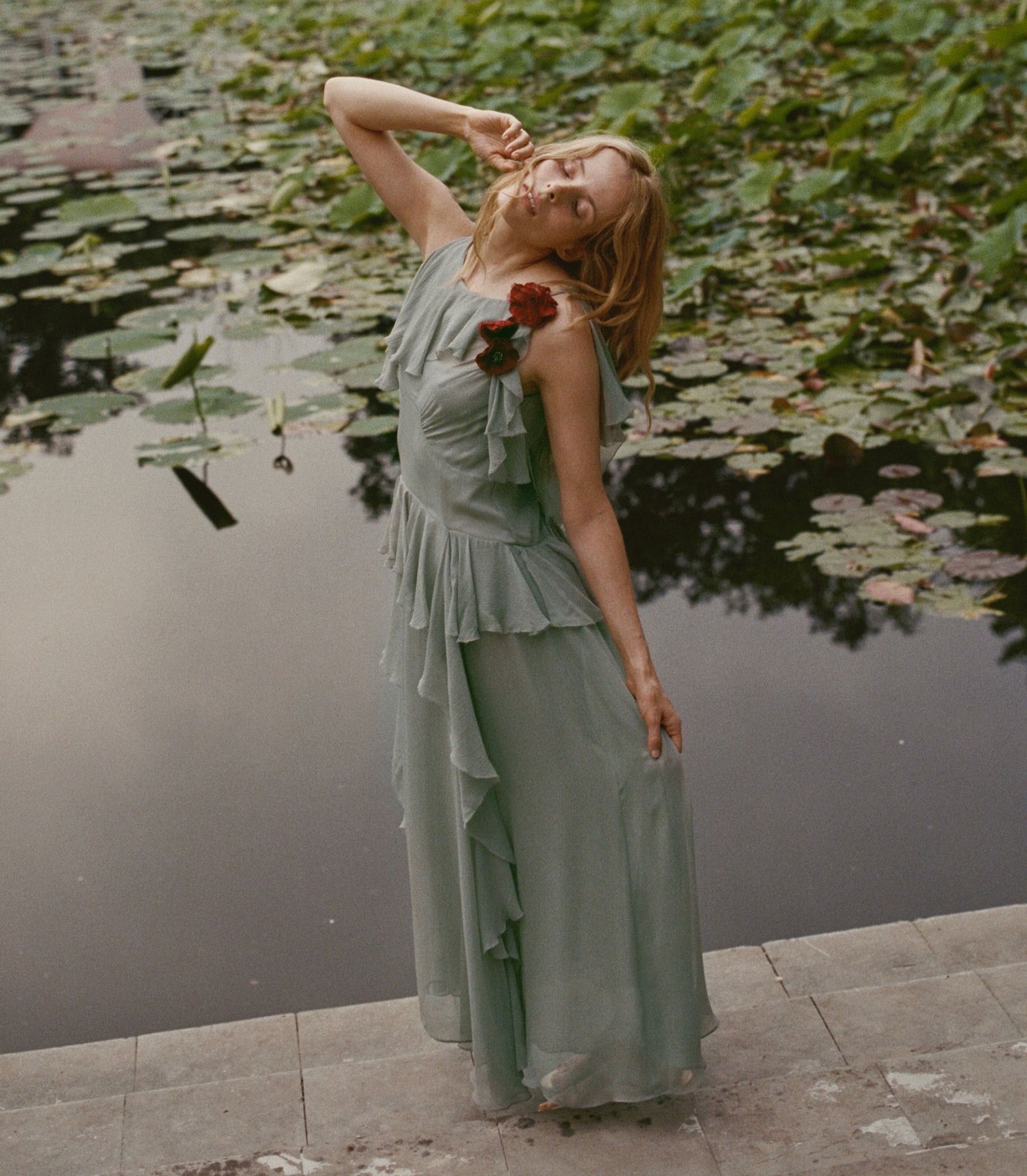 DOEN - NELIDA DRESS - - GREEN JASPER