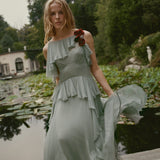 DOEN - NELIDA DRESS - - GREEN JASPER