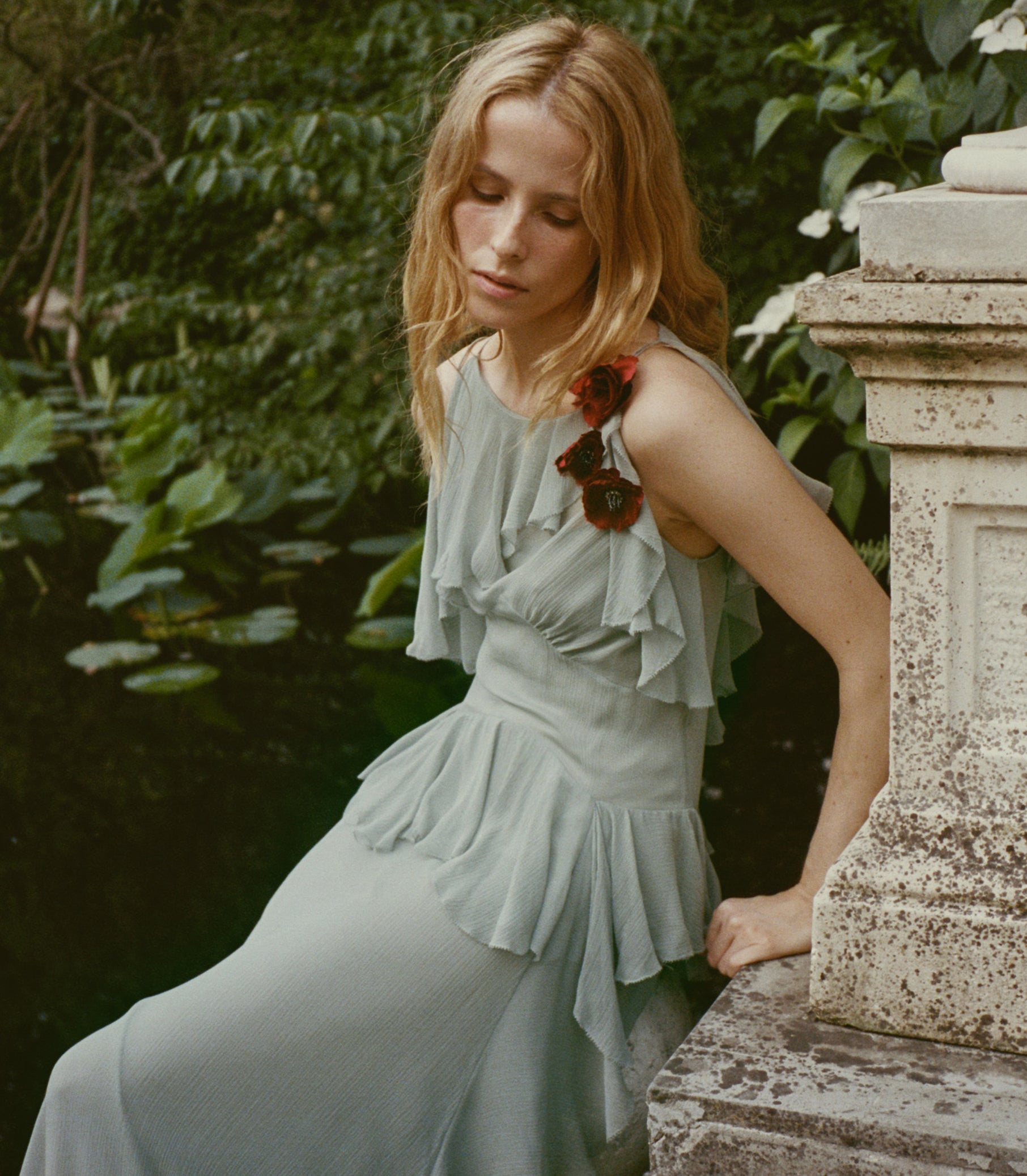 DOEN - NELIDA DRESS - - GREEN JASPER