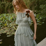 DOEN - NELIDA DRESS - - GREEN JASPER