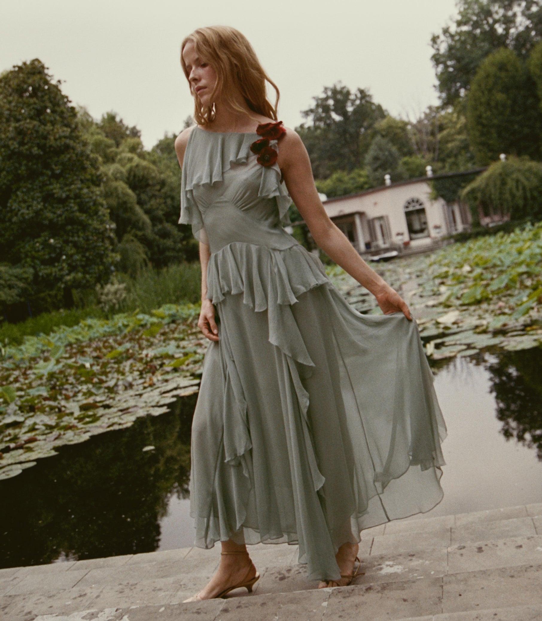 DOEN - NELIDA DRESS - - GREEN JASPER