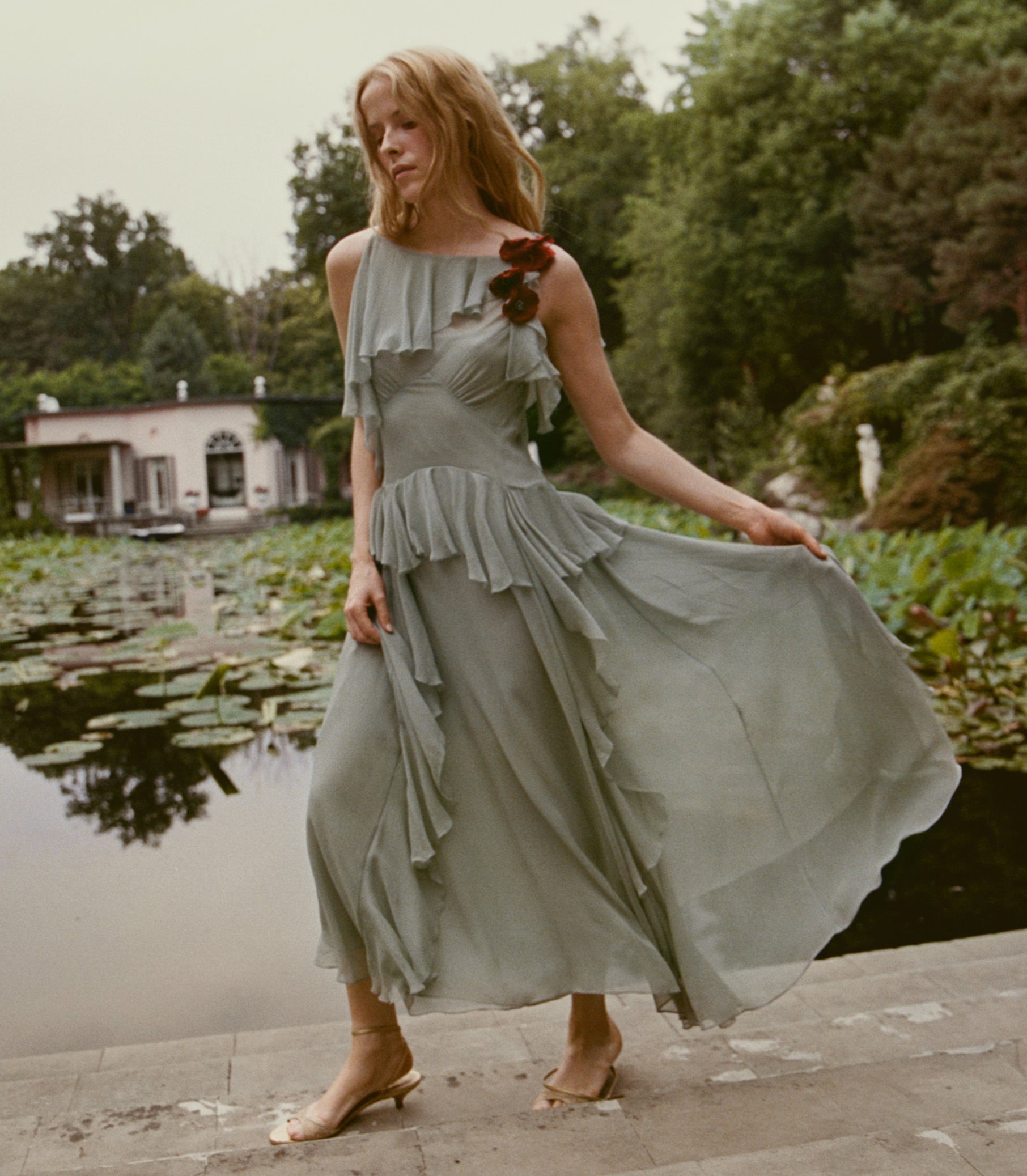 DOEN - NELIDA DRESS - - GREEN JASPER