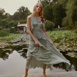 DOEN - NELIDA DRESS - - GREEN JASPER
