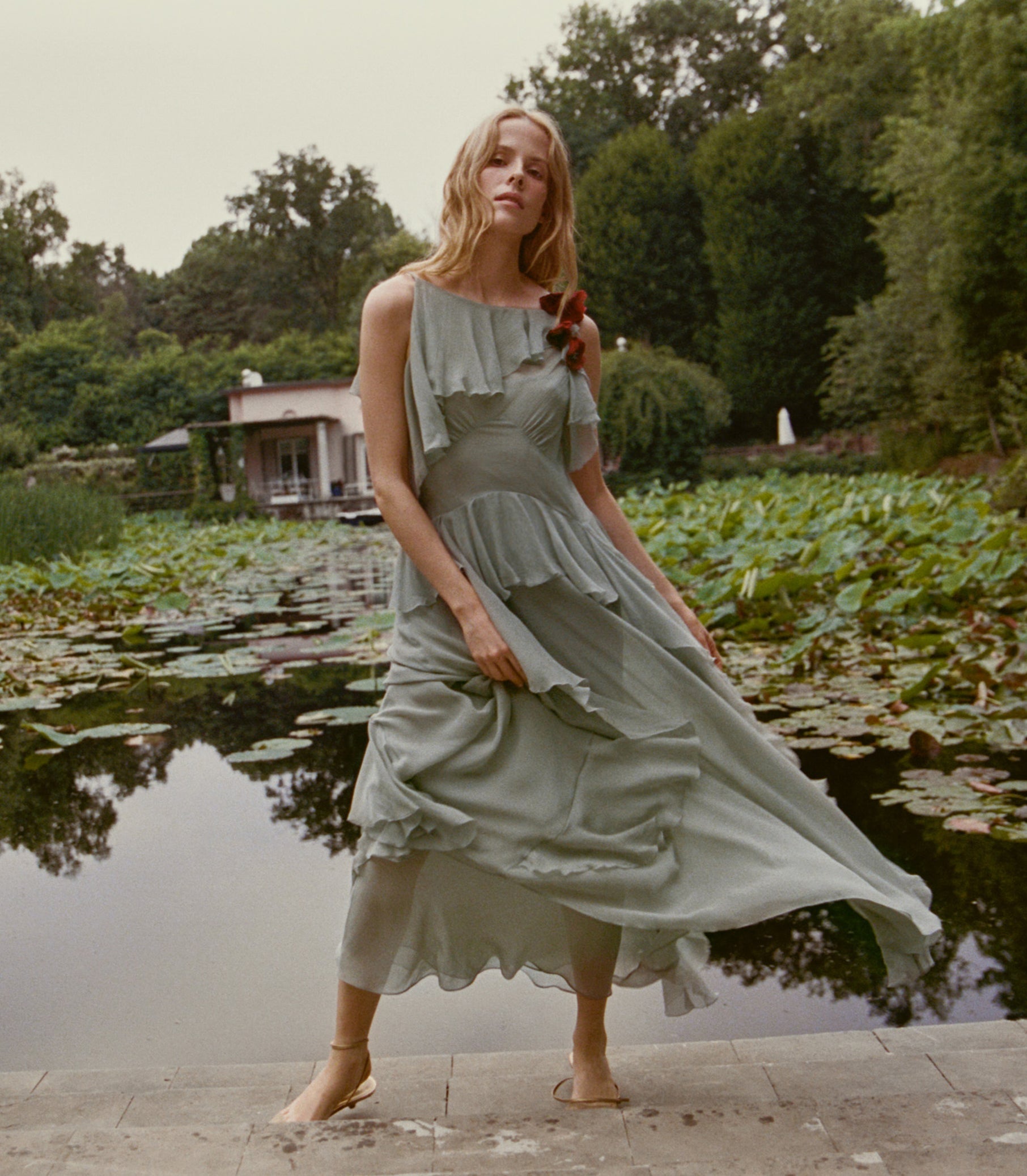DOEN - NELIDA DRESS - - GREEN JASPER