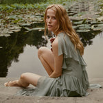 DOEN - NELIDA DRESS - - GREEN JASPER
