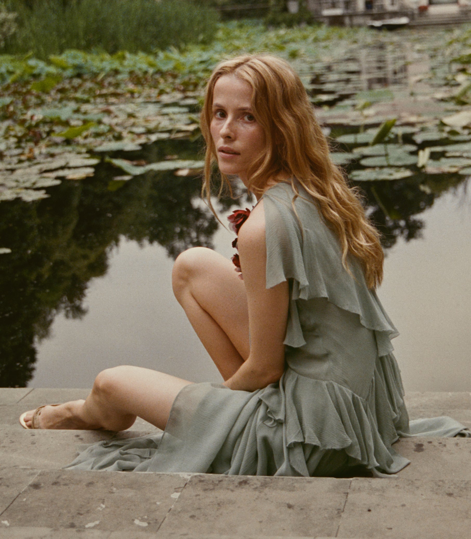 DOEN - NELIDA DRESS - - GREEN JASPER