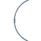 Dorsey - MOSS RIVIÈRE NECKLACE IN 3MM SLATE BLUE MOISSANITE