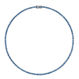 Dorsey - MOSS RIVIÈRE NECKLACE IN 3MM SLATE BLUE MOISSANITE