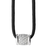 Dorsey - YVES LAB WHITE SAPPHIRE PARACORD NECKLACE, NOIR AND SILVER