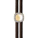 Dorsey - YVES LAB WHITE SAPPHIRE PARACORD NECKLACE, ESPRESSO
