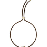 Dorsey - YVES LAB WHITE SAPPHIRE PARACORD NECKLACE, ESPRESSO
