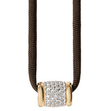 Dorsey - YVES LAB WHITE SAPPHIRE PARACORD NECKLACE, ESPRESSO