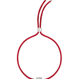 Dorsey - YVES LAB WHITE SAPPHIRE PARACORD NECKLACE, ROUGE AND SILVER