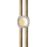 Dorsey - YVES LAB WHITE SAPPHIRE PARACORD NECKLACE, SABLE