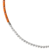 Dorsey - JAMES BEZEL ORANGE PARACORD NECKLACE, SILVER
