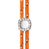 Dorsey - JAMES BEZEL ORANGE PARACORD BRACELET, SILVER