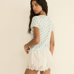DOEN - NETA TEE - - SKY PETIT POSY CALICO
