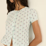 DOEN - NETA TEE - - SKY PETIT POSY CALICO
