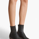 Khaite - Nevada Stretch Low Boot in Black Nappa Leather