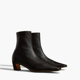 Khaite - Nevada Stretch Low Boot in Black Nappa Leather