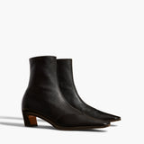 Khaite - Nevada Stretch Low Boot in Black Nappa Leather