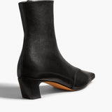 Khaite - Nevada Stretch Low Boot in Black Nappa Leather